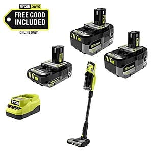 Ryobi ONE+ Stick Vacuum with Batteries and Charger