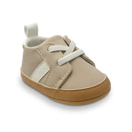 Carter's Child of Mine Infant Unisex Low Top Sneakers, Color Beige, Sizes (0-3) - (3-6) Months