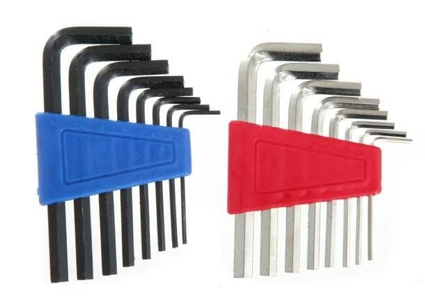 Comprehensive 16-Piece Hyper Tough Hex Key Set (SAE and Metric)