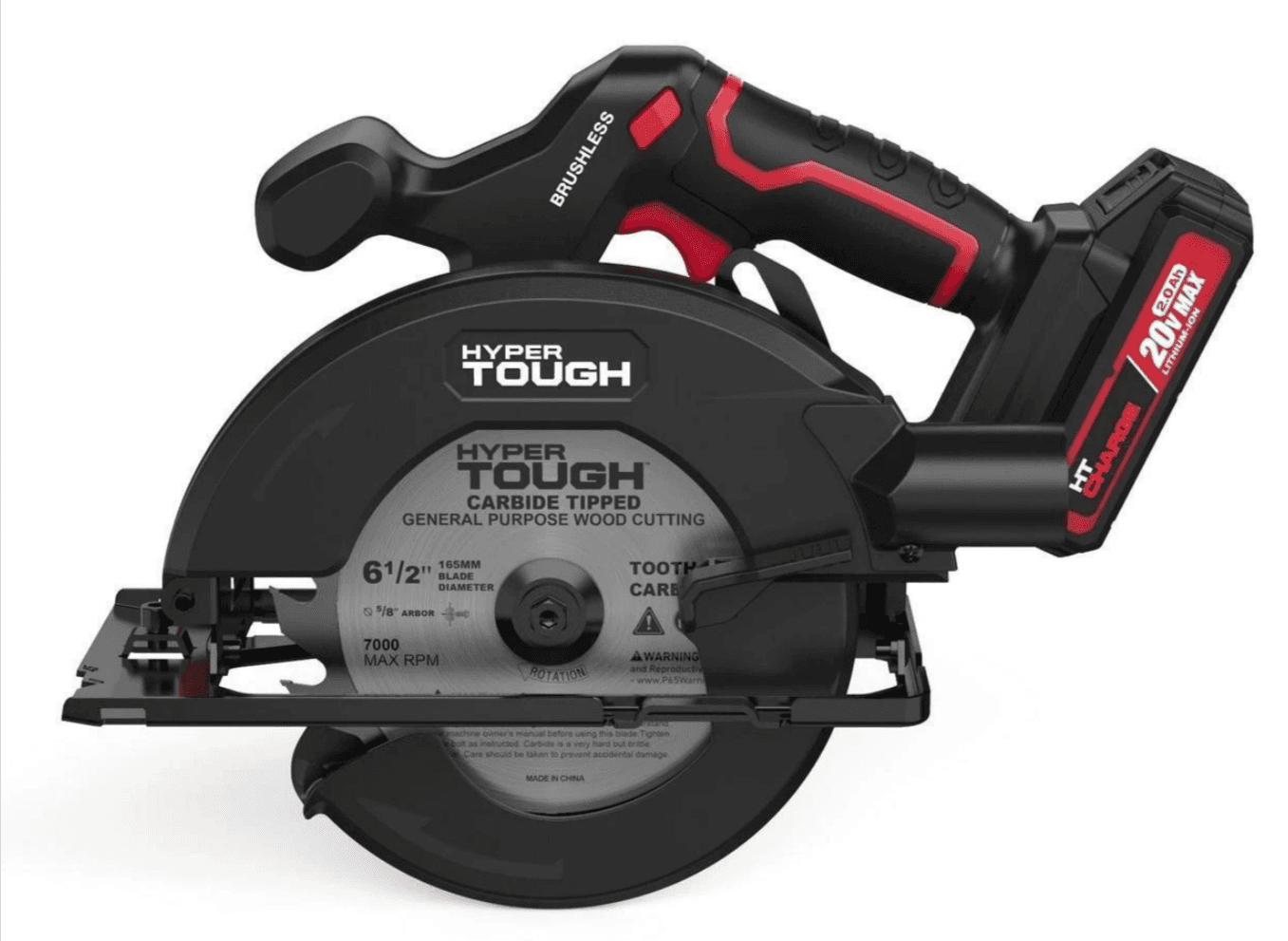 Save 42% on Hyper Tough 20V Brushless Circular Saw with Battery