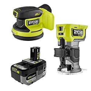 Ryobi ONE+ Power Tools Bundle: Router & Sander with Battery