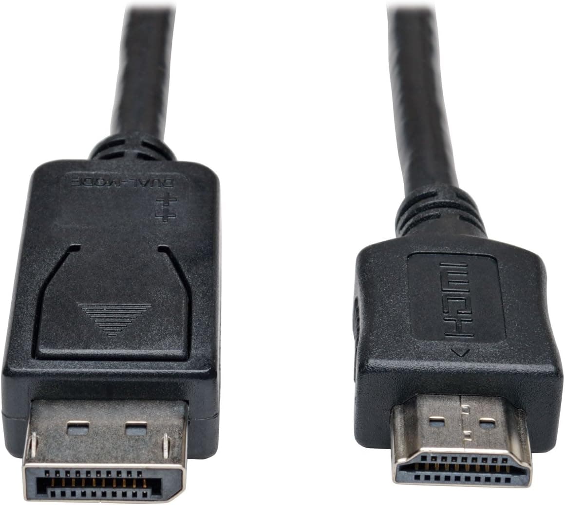 TRIPP LITE DisplayPort to HDMI Cable Adapter, DP to HDMI, Male-to-Male, DP to HDMI, 1080p, HDCP Compatible, 25 Feet / 7.6 Meters, 3-Year Warranty (P582-025)