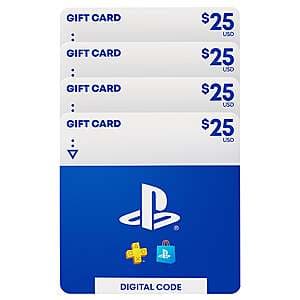 Costco: 4-Pack $25 PlayStation eGift Cards - 71% Off
