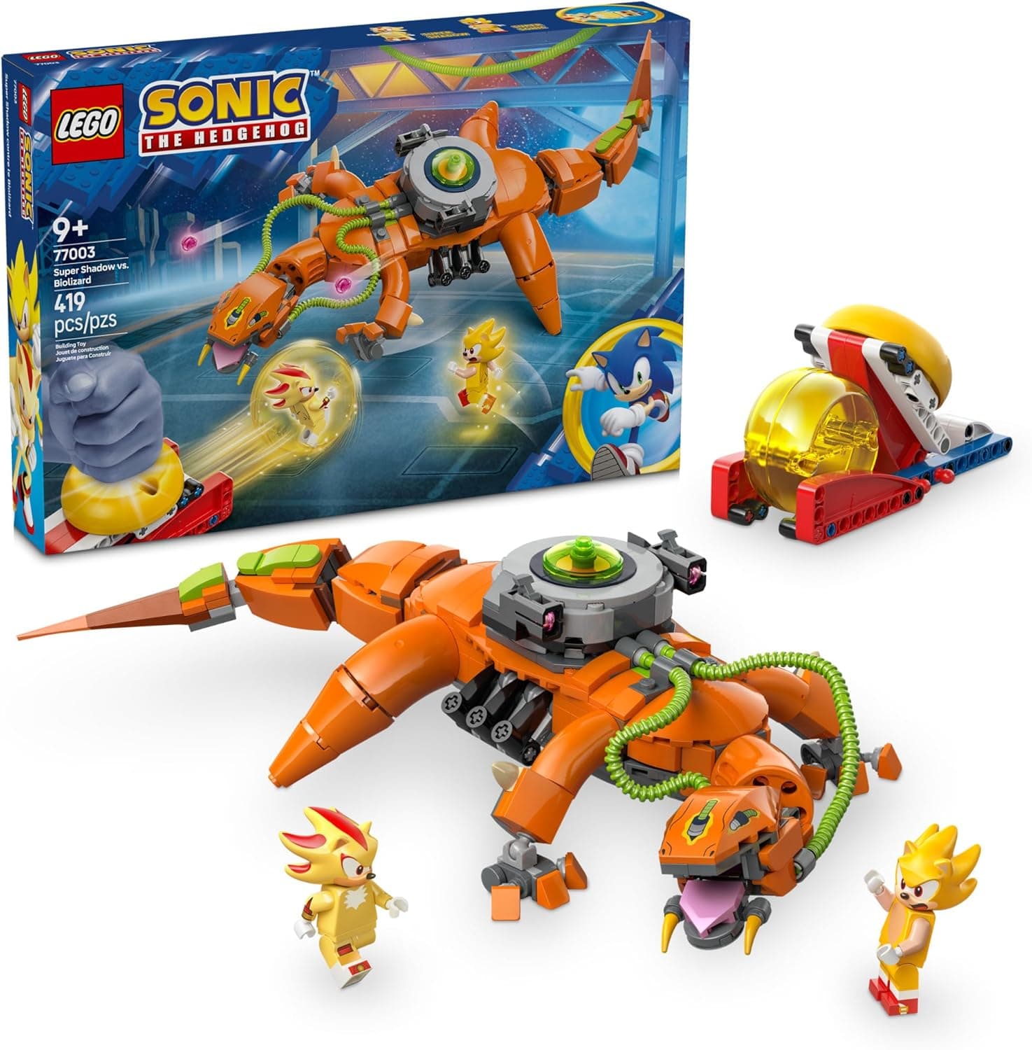 Unleash the Hedgehog Showdown: LEGO Sonic Super Shadow vs. Biolizard