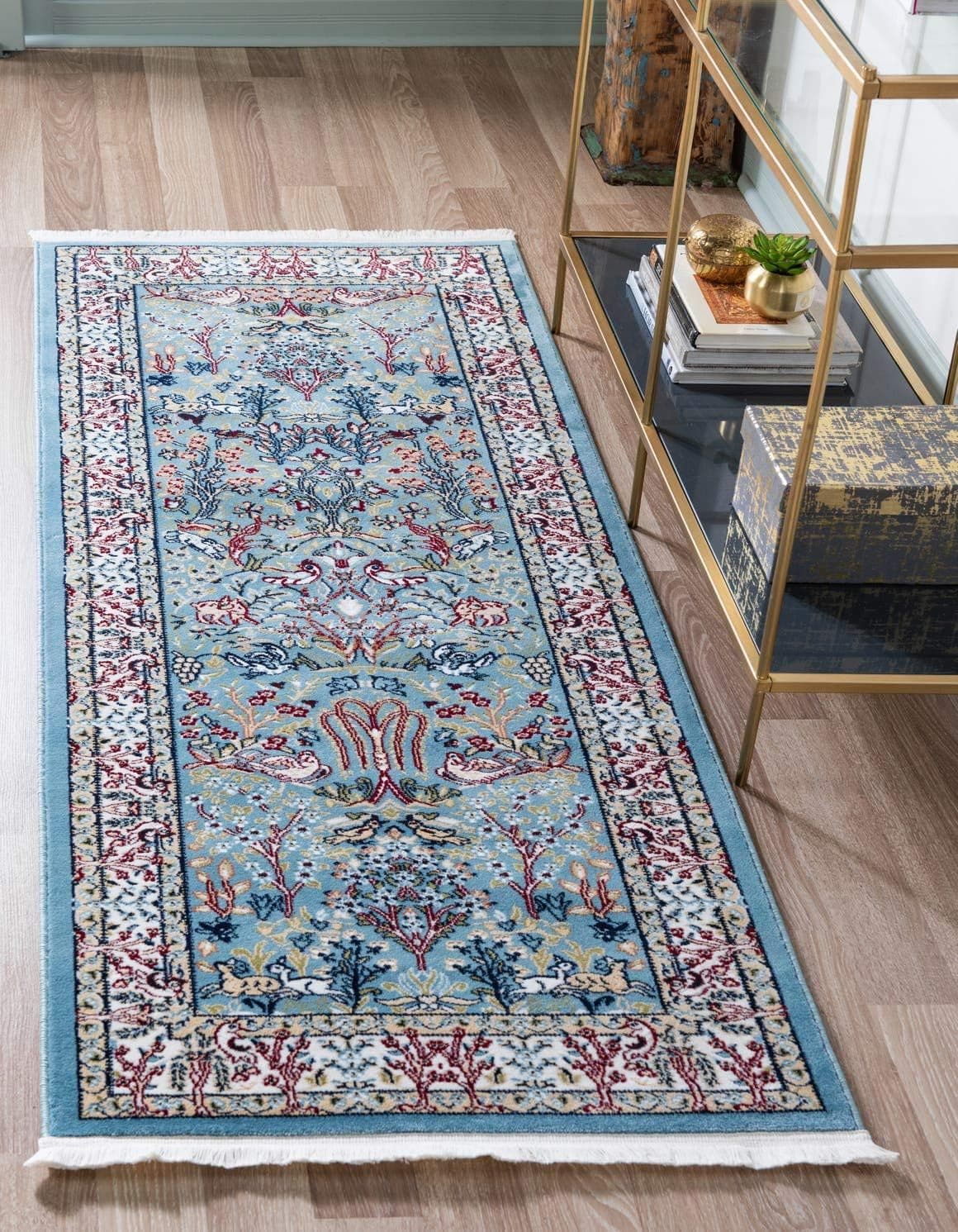 Bristol Blue & Beige Area Rug - 2'7" x 6'1" Runner