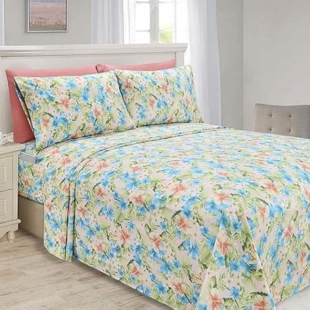 Elegant Comfort 6-Piece Sheet Set - Softest & Coziest, Deep Pocket, Wrinkle Resistant, California King, Magnolia