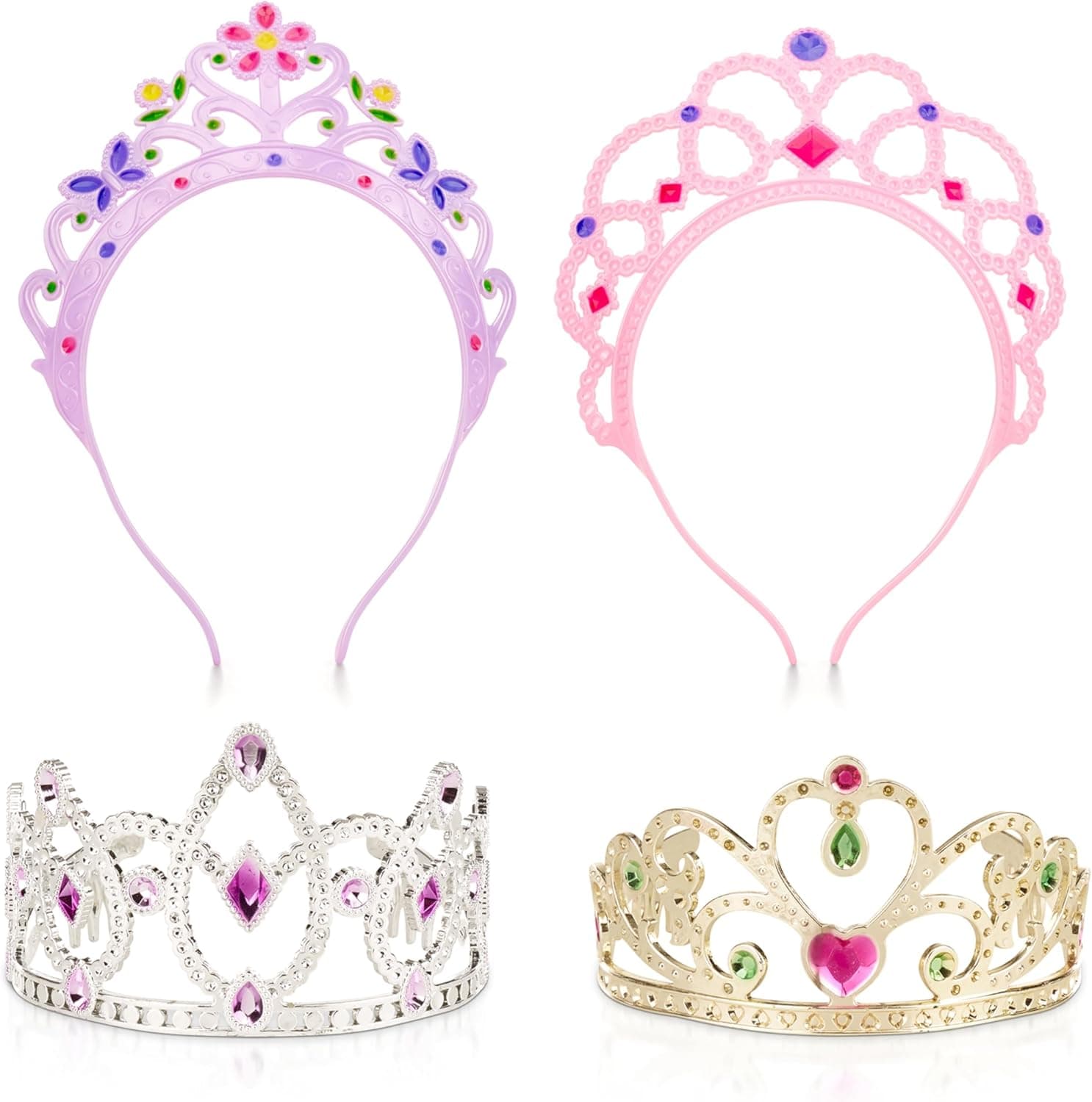 Melissa & Doug Dress-Up Tiaras: Pretend Princess Crowns for Girls