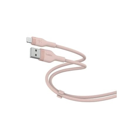 Belkin Boostcharge Flex 5' Mfi Certified Lightning, USB Type a Cable with Cable Clip, Rose Gold, 1 Pack