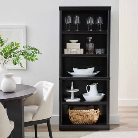 Better Homes & Gardens 71" Ashwood Road 5 Shelf Bookcase, Black Finish