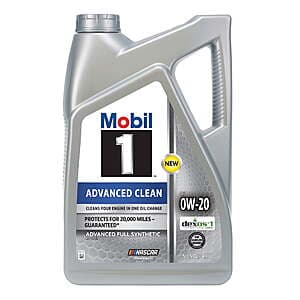 Get 5-Qt Mobil 1 Synthetic Motor Oil + $4 Walmart Cash for $26