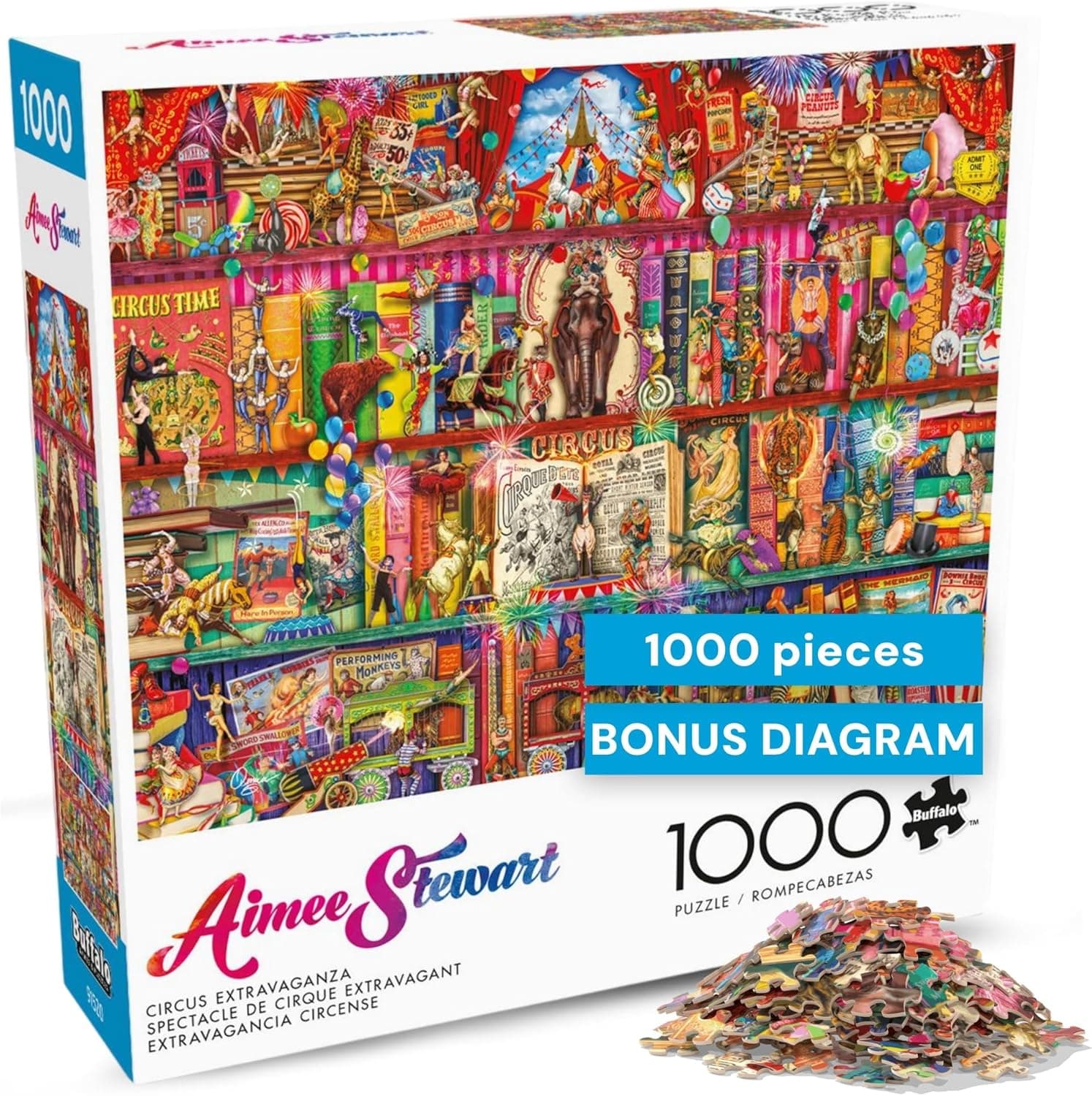 Vibrant Circus Puzzle: Buffalo Games Aimee Stewart Extravaganza