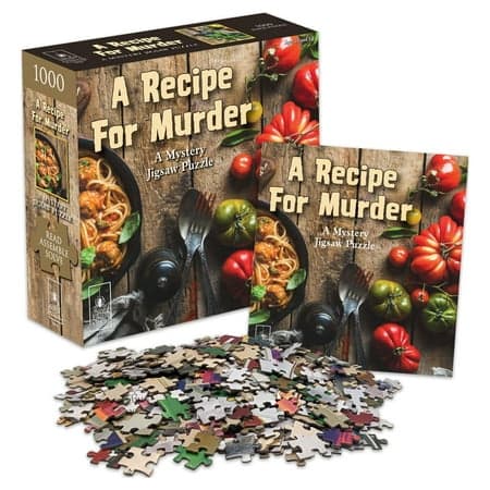 Murder Mystery Party | Classic Mystery Jigsaw Puzzle, A Recipe for Murder, 1,000 Piece Jigsaw Puzzle