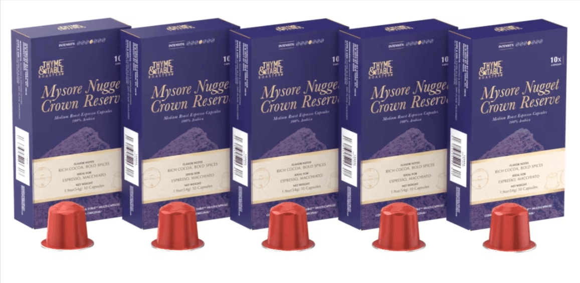 Get 50% Off 50-Count Thyme & Table Espresso Capsules