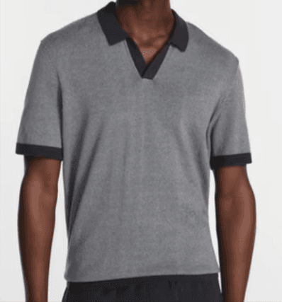 George Men's Knit Johnny Collar Polo Shirt at Walmart