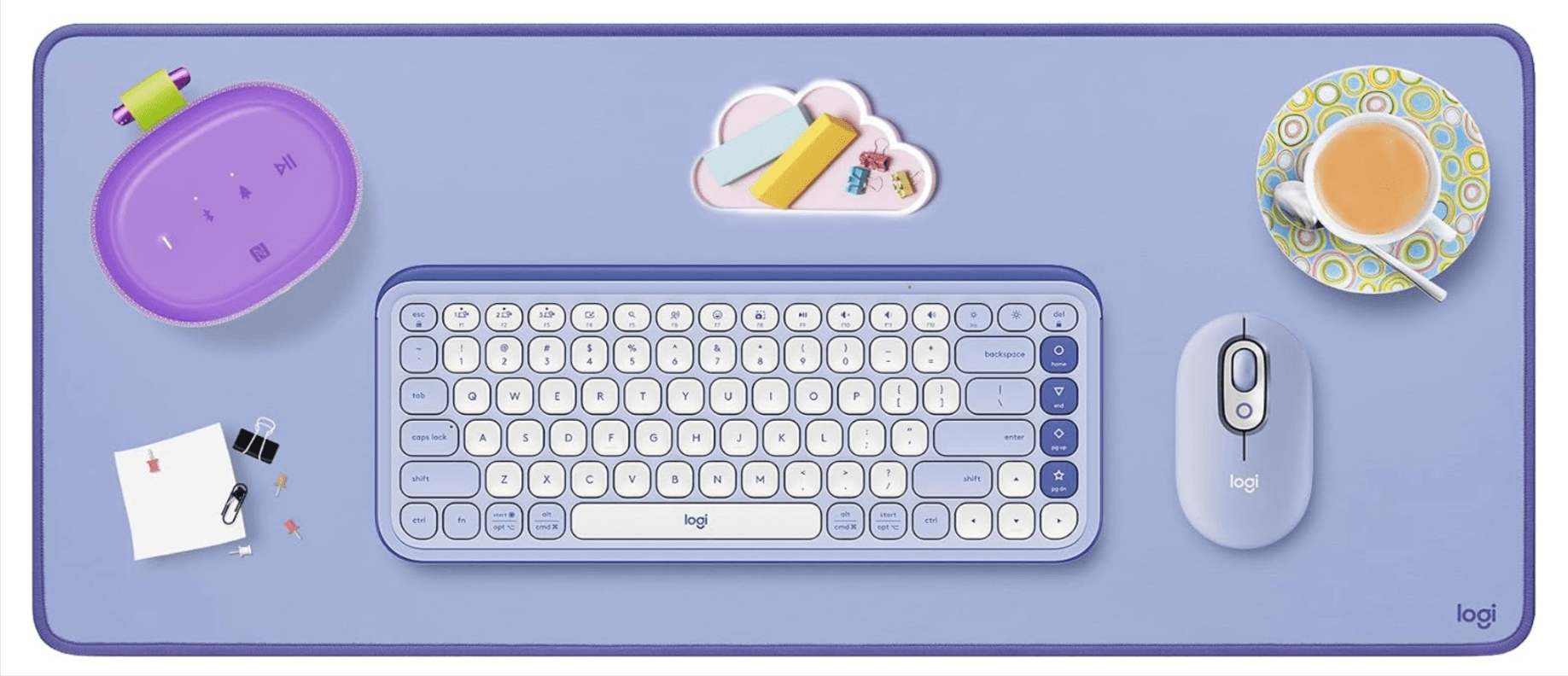 Logitech Spill-Resistant Desk Mat for Productivity