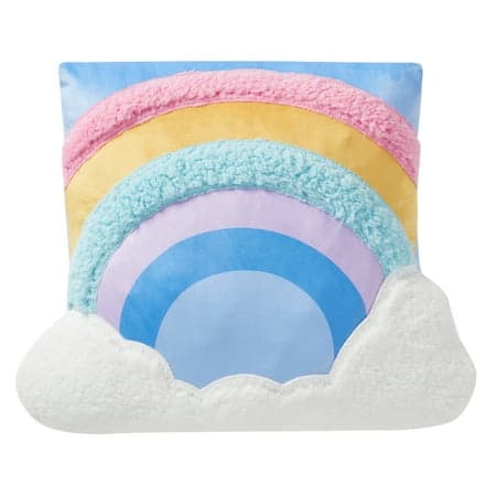 Your Zone Snuggly Pillow, 18" x 18", Multicolor, Rainbow, Decorative