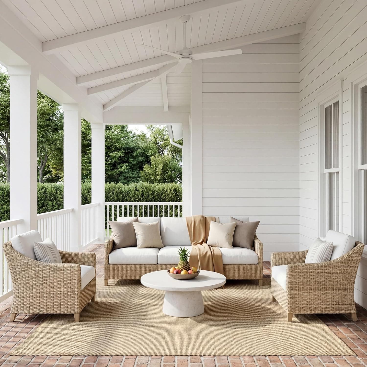 Nuloom Outdoor Performance Collection Nakia Brown/Ivory, 8' x 10', Soft and Cozy, High Traffic, Stain Resistant, Easy Clean, Durable Area Rug for Indoor/Outdoor Patio, Deck, Porch, Garden, Courtyard