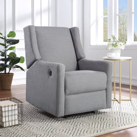Suite Bebe Pronto Wingback Electric Power – Modern Nursery or Living Room Recliner, Gray