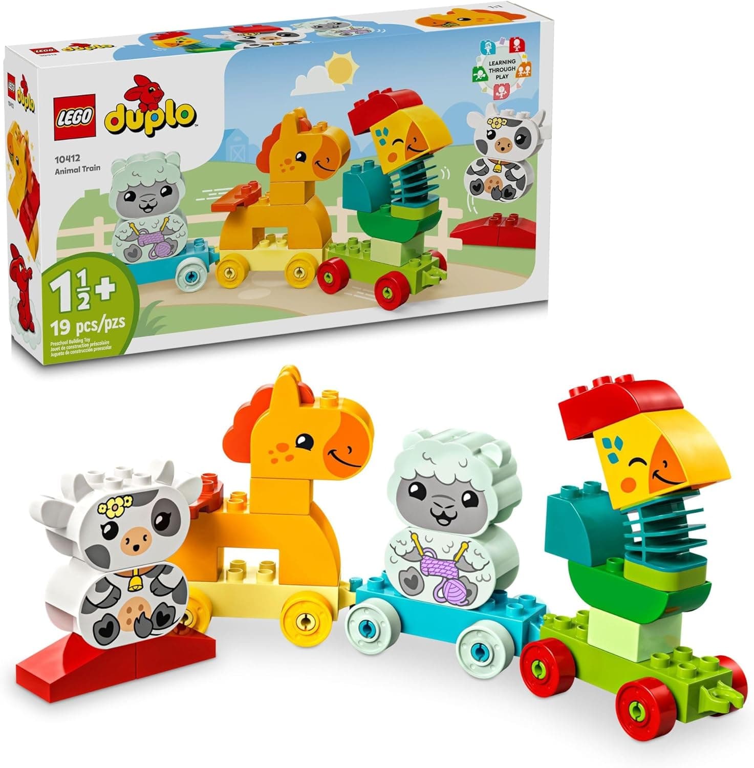 LEGO DUPLO My First Animal Train Set - Educational Toy for Toddlers