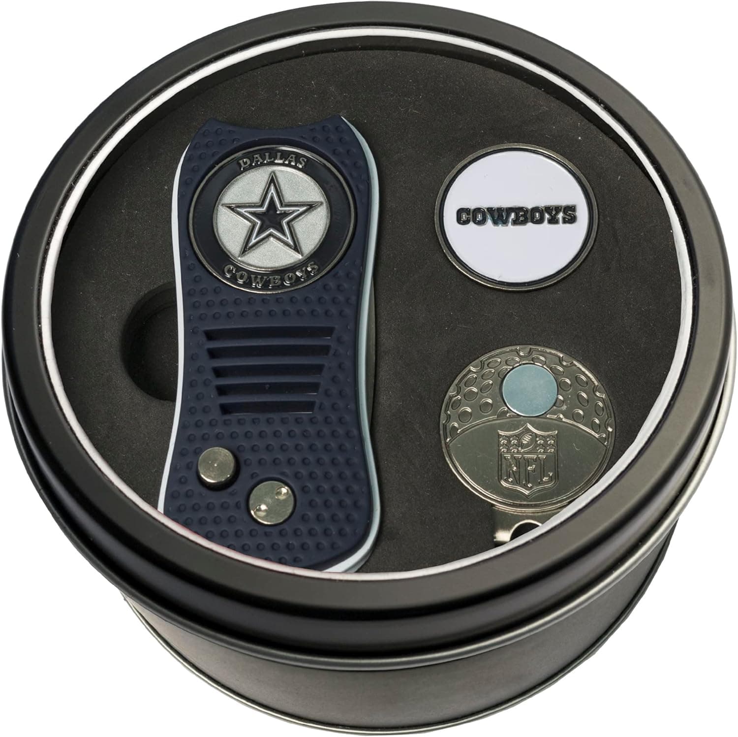 Dallas Cowboys NFL Tin Gift Set with Divot Tool & More