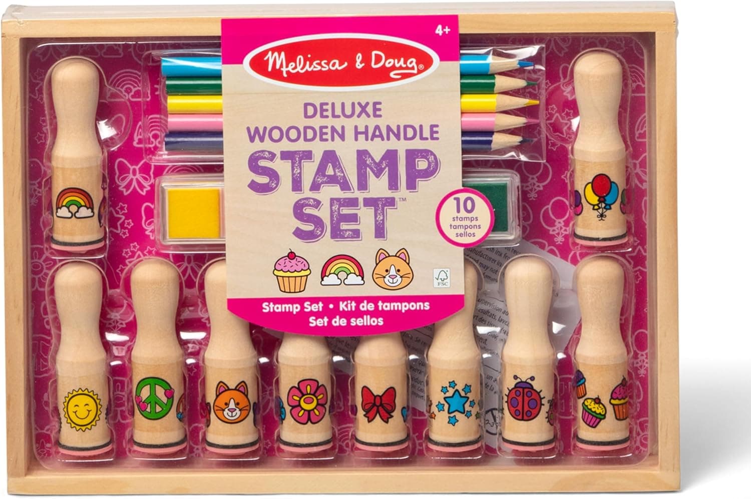 Melissa & Doug Deluxe Stamp Set with Pencils and Ink Pad