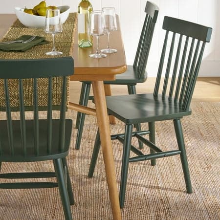 Better Homes & Gardens Gerald Dining Chairs in Green, Set of 2