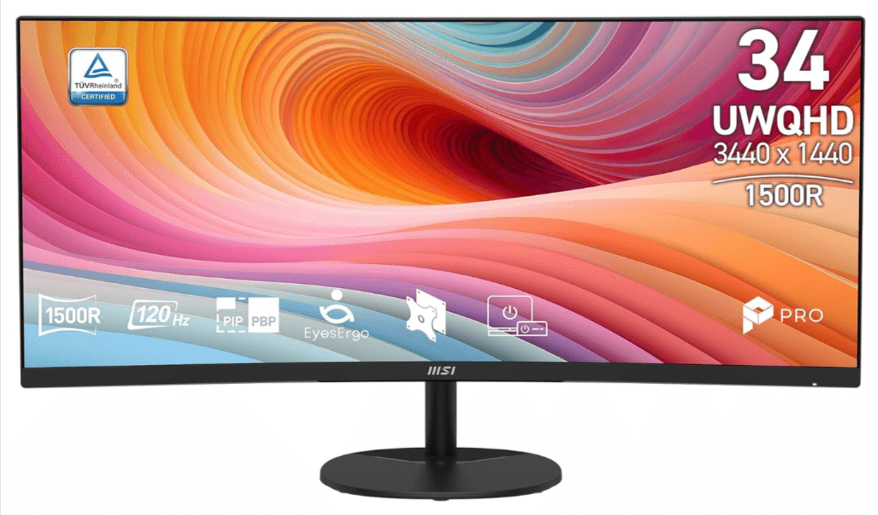 Save 15% on MSI's Ultrawide 34" 1440p 120Hz Adaptive-Sync Monitor