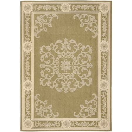 Safavieh Courtyard Cynthia Oriental Indoor/Outdoor Area Rug, Olive/Natural, 5'3" x 7'7"