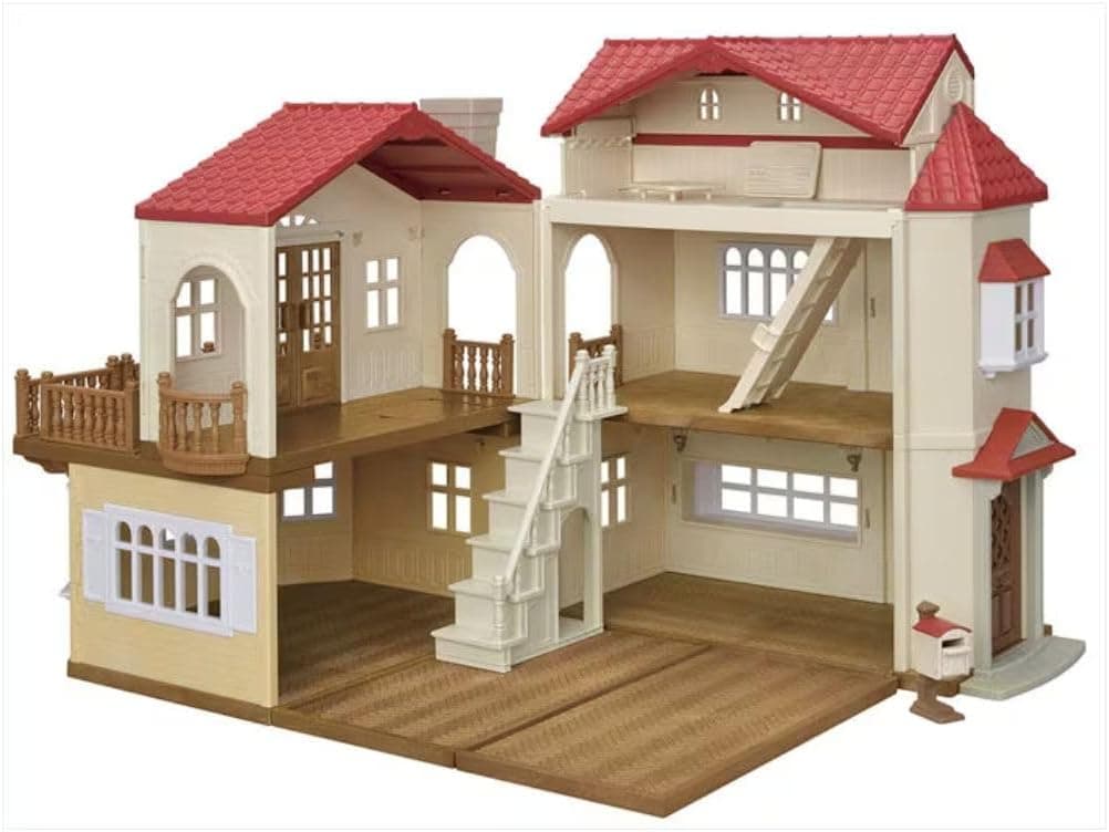 Calico Critters Red Roof Country Home with Secret Attic Playroom