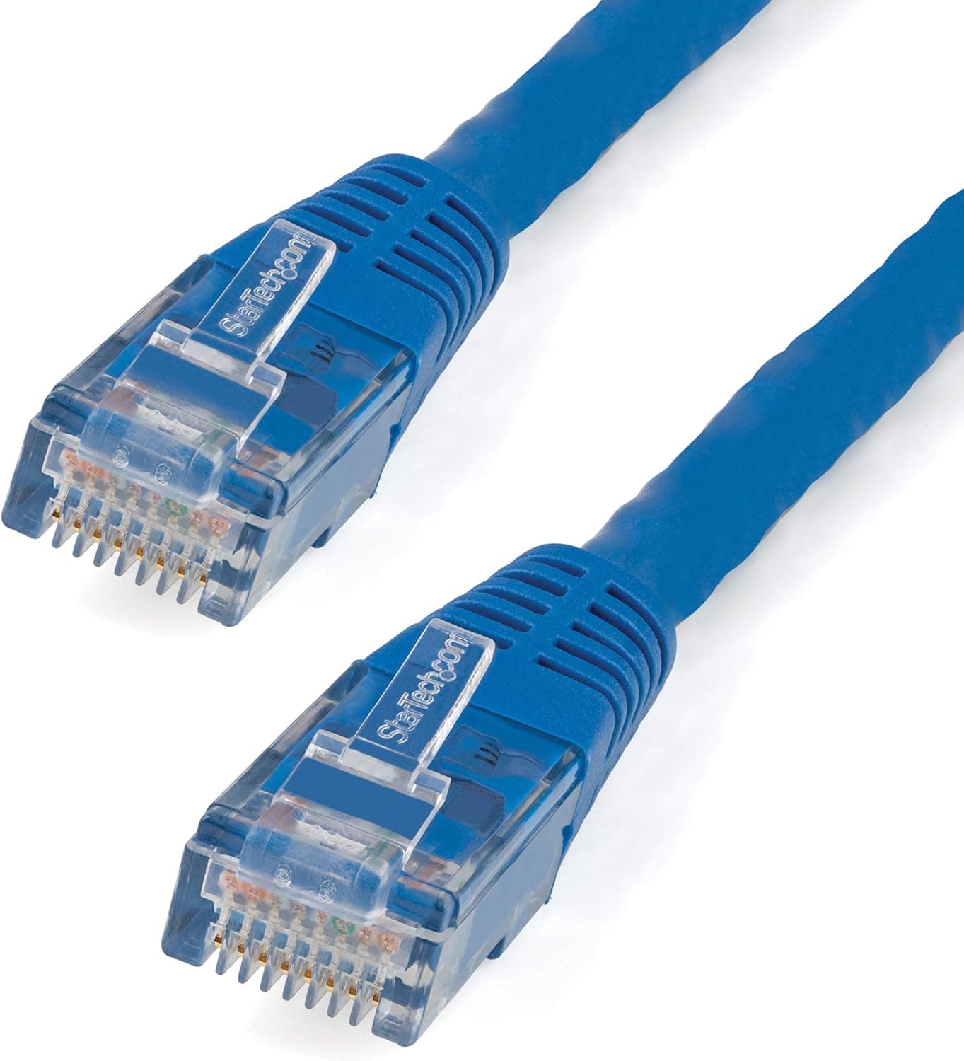 StarTech 15ft CAT6 Ethernet Cable - Blue CAT 6 Gigabit Ethernet Wire -250Mhz 100W PoE RJ45 UTP Molded Network Patch Cord with Strain Relief (C6PATCH15BL)