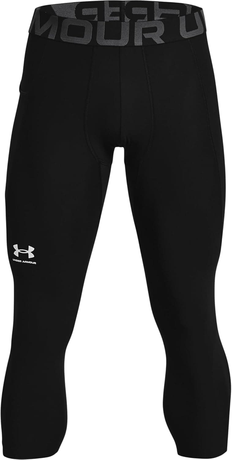 Under Armour Men's Armour HeatGear 3/4 Leggings , Black (001)/Pitch Gray, Small