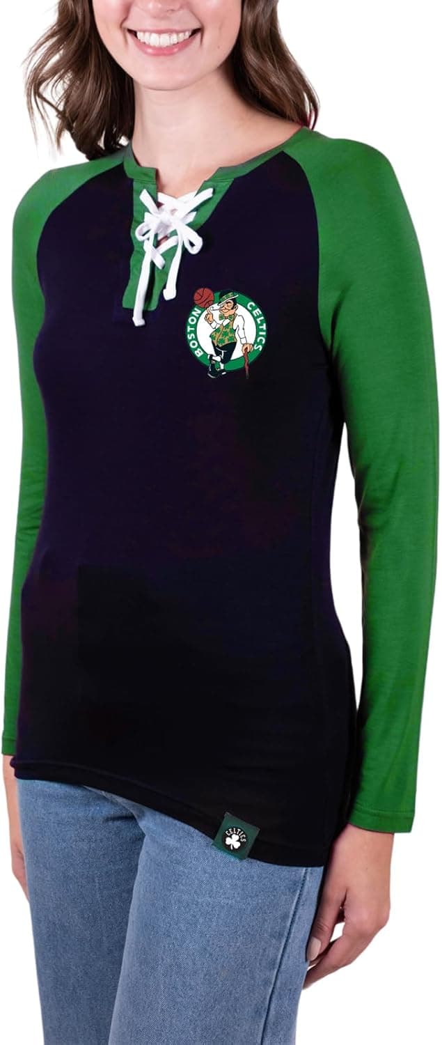 Stylish NBA Lace-up Shirt, Boston Celtics