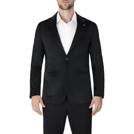 Report Collection Single Breast Full Lined Patch Pocket Woven Men's Jacket
