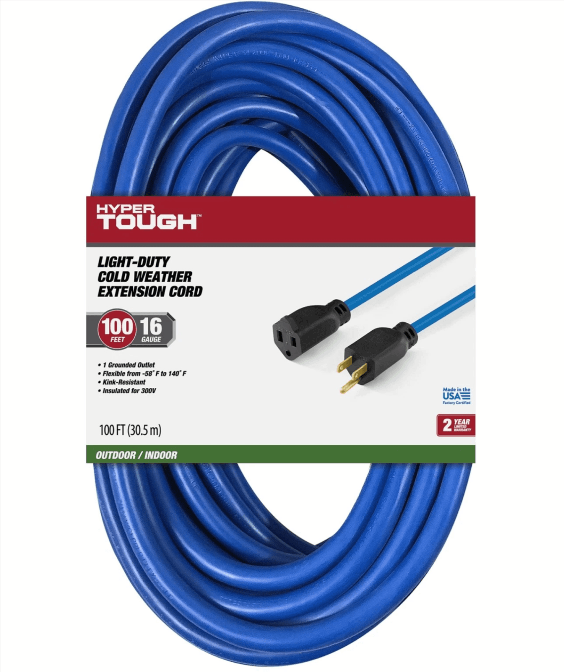 Hyper Tough 100' Extension Cord 41% Off on eBay