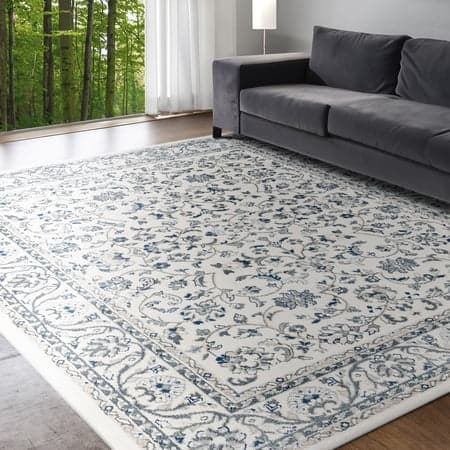 Madison Traditional 5' x 7' Cream Polypropylene Indoor Area Rug