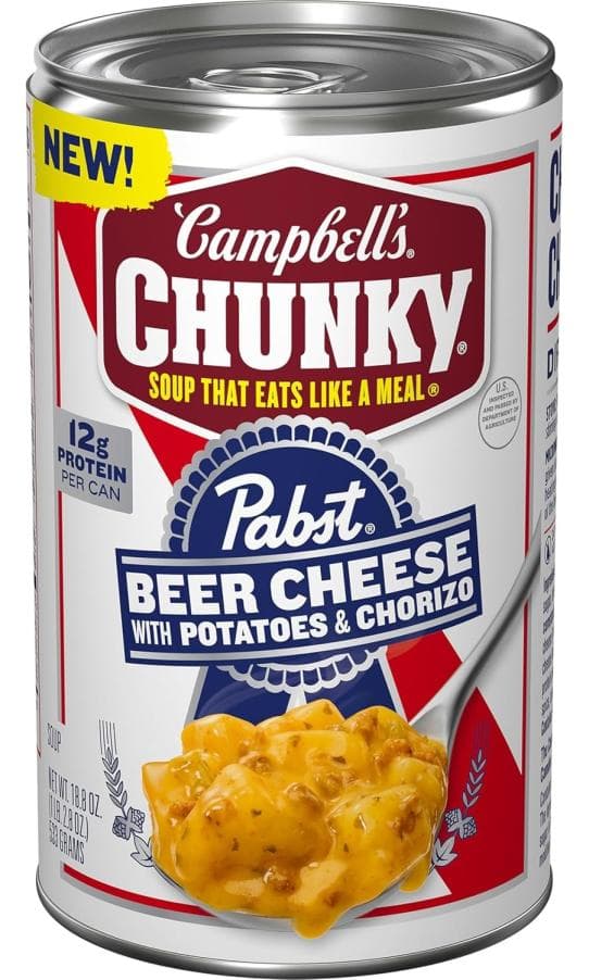 50% Off 2-Pack Campbell's Chunky Pabst Blue Ribbon Beer Cheese Soup