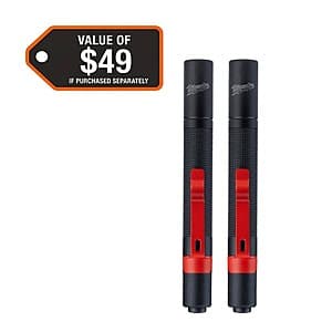 2-Pack Milwaukee Pen Lights for $11 at Select Home Depot Stores
