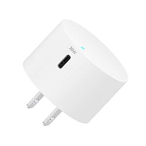 onn 20W USB-C Wall Charger w/ Power Delivery (White) from $4