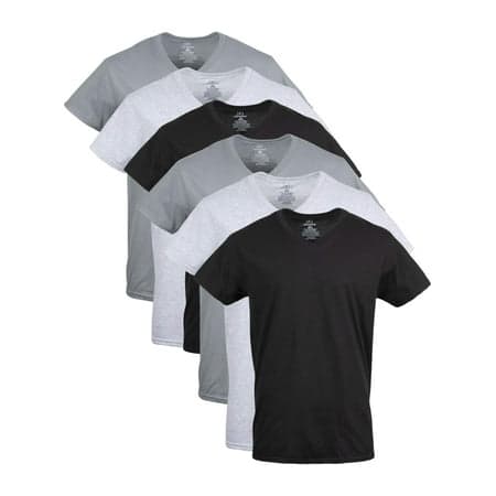 George Men's Assorted V-Neck T-Shirts, 6-Pack
