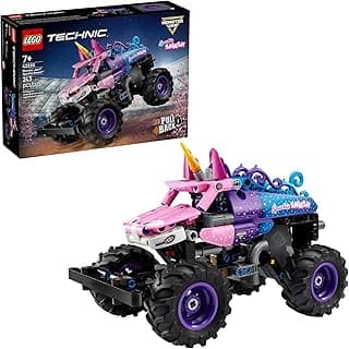 LEGO Technic Monster Jam Sparkle Smash Pull-Back Truck Toy for Boys & Girls - Monster Truck Building Toy W/Pull-Back Racing Action for Kids, Ages 7+ - Gift Idea for Birthdays - 42220
