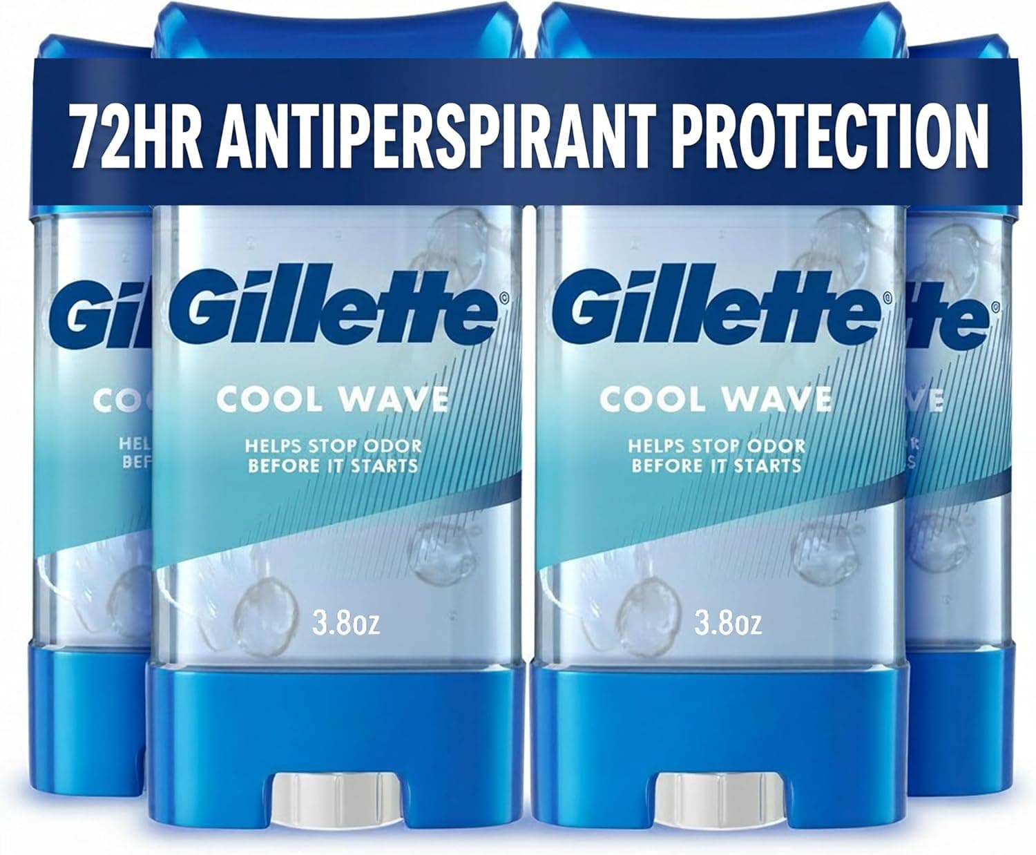 Gillette Clinical Strength Deodorant Quad-Pack: Long-Lasting Freshness