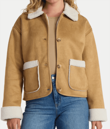 Time and Tru Women's Bonded Faux Shearling Jacket Walmart