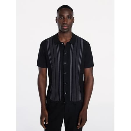 George Men’s Cotton Button Front Polo Sweater with Short Sleeves, Sizes S-3XL