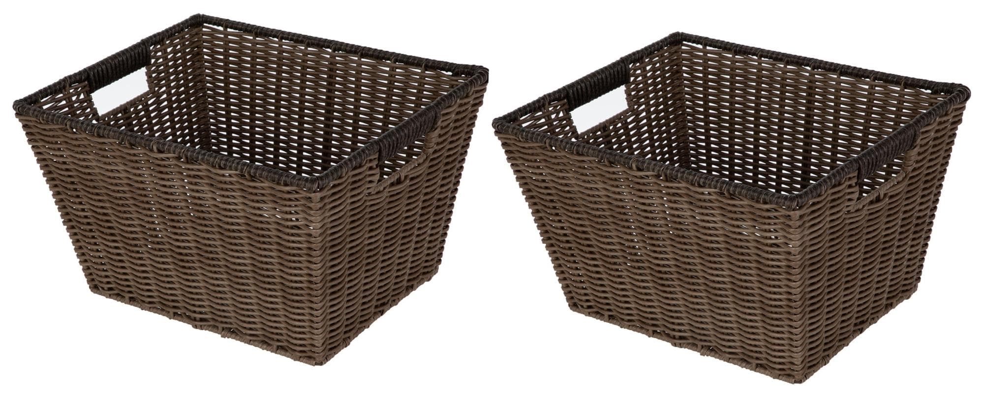 Organize in Style with Better Homes & Gardens Large Poly Rattan Storage Baskets