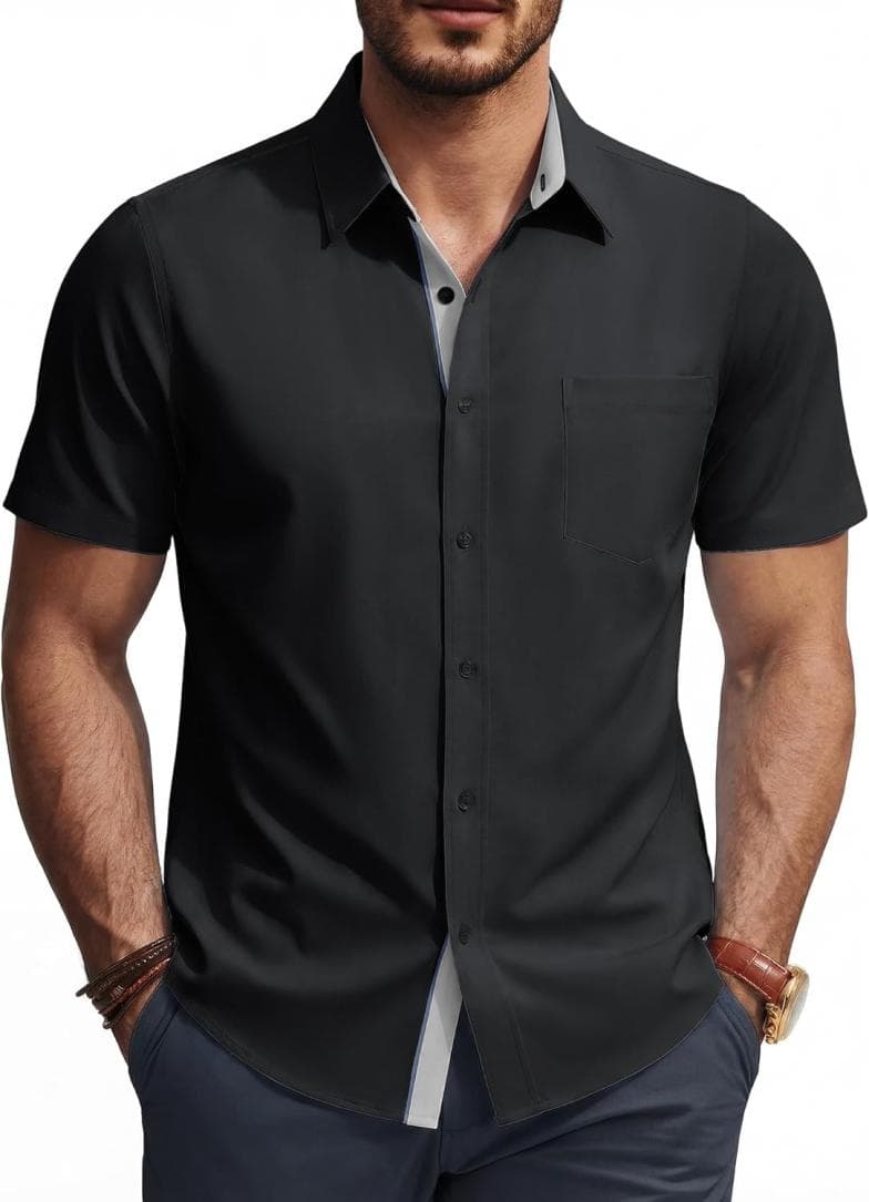 Wrinkle-Free Men's Button-Down Dress Shirt - Great Value