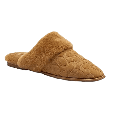 Coach Outlet Women's Suede Slippers - 77% Off