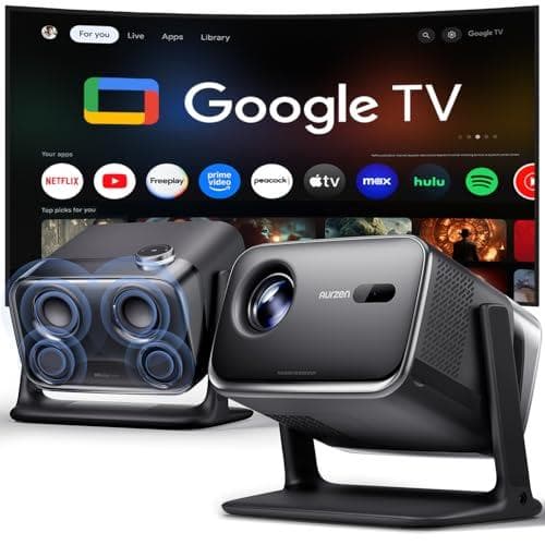Aurzen Boom Mini 4-in-1 Smart Projector with Google TV - 34% Off