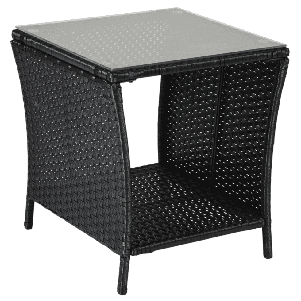 Elevate Your Outdoor Space with a Wicker & Glass Side Table for $45