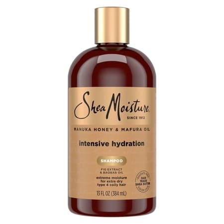 SheaMoisture Intensive Hydration Shampoo For Dry, Damaged Hair Manuka Honey And Mafura Oil Sulfate-Free ,13 fl oz
