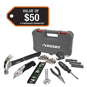 Select Home Depot Stores: 52-Pc Husky Homeowner's Tool Kit $11 (In-Store Only)
